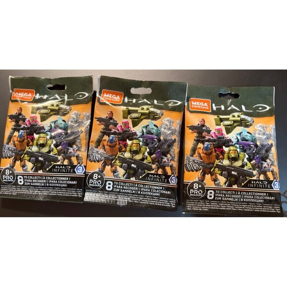 New In Package Mega Construx Halo Infinite Series 3 Blind Bags Sealed Lot Of 3 - Picture 3 of 3